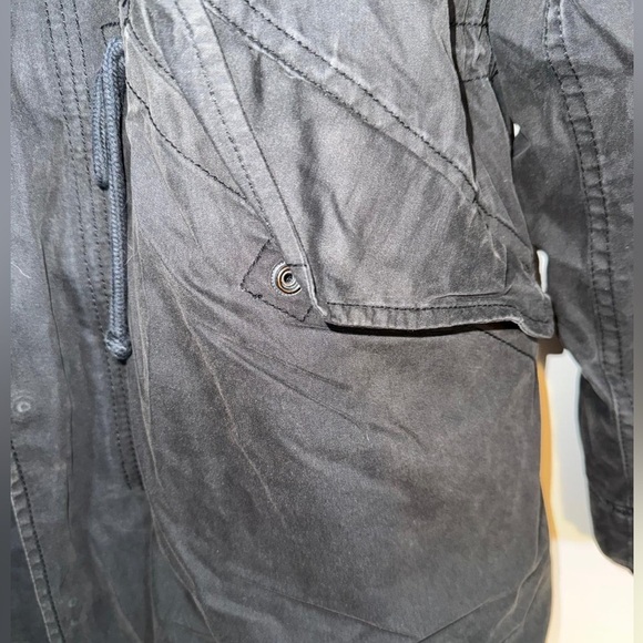 TNA Black Military Issue Wool-Lined Parka with Hood – Size Small - Picture 5 of 15